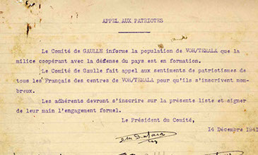 Le Comité de Gaulle appelle les volontaires à s'engager dans la Milice  Collection MDVN, droits réservés