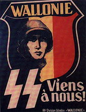 Une affiche pour le recrutement de Belges francophones pour la division de la Waffen-SS "Wallonie"  Source : Vikidia, domaine public