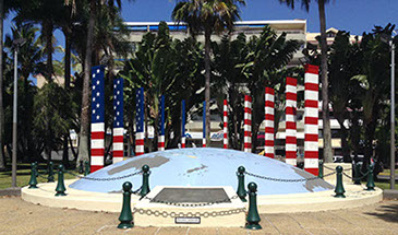 Le monument américain, place de la Moselle à Nouméa  Source : CDP-NC, droits réservés