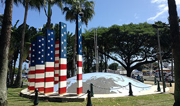Le monument américain, place de la Moselle à Nouméa  Source : CDP-NC, droits réservés
