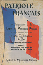 Affiche de propagande antisémite, anti-américain et antibolchévique pendant la collaboration en France