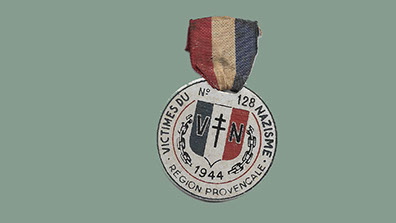 Médaille de Victime du nazisme du Résistant Sylvain Gargon  Collection Gargon, droits réservés